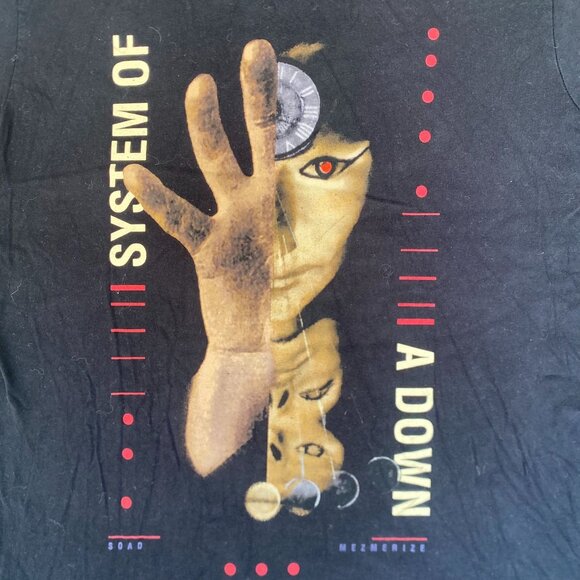 Vintage Y2K System of A Down Shirt SOAD Metal Rock Band Tee - Picture 3 of 5